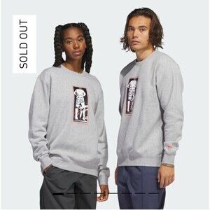 NWT Adidas Shmoofoil Olympic Crewneck Sweatshirt Grey. Small